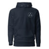 the calm symbol – light text (unisex hoodie)