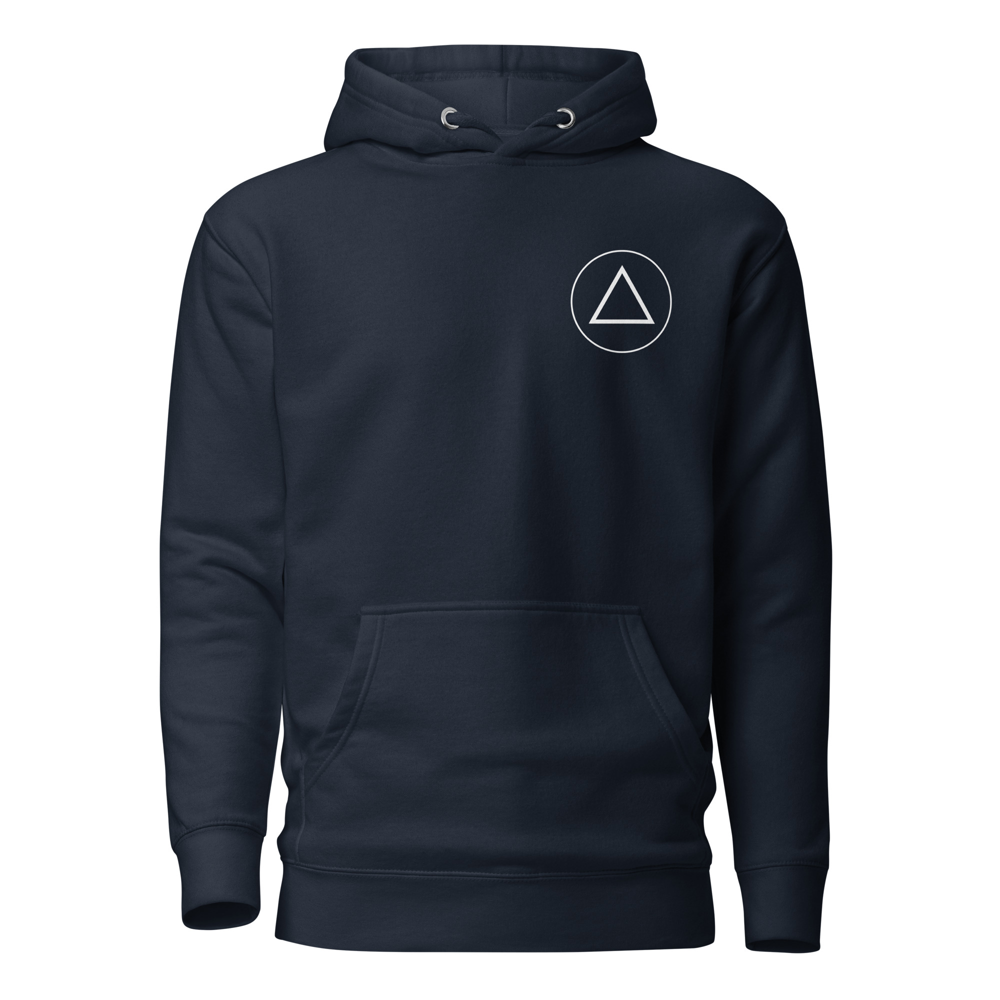 the calm symbol – light text (unisex hoodie)