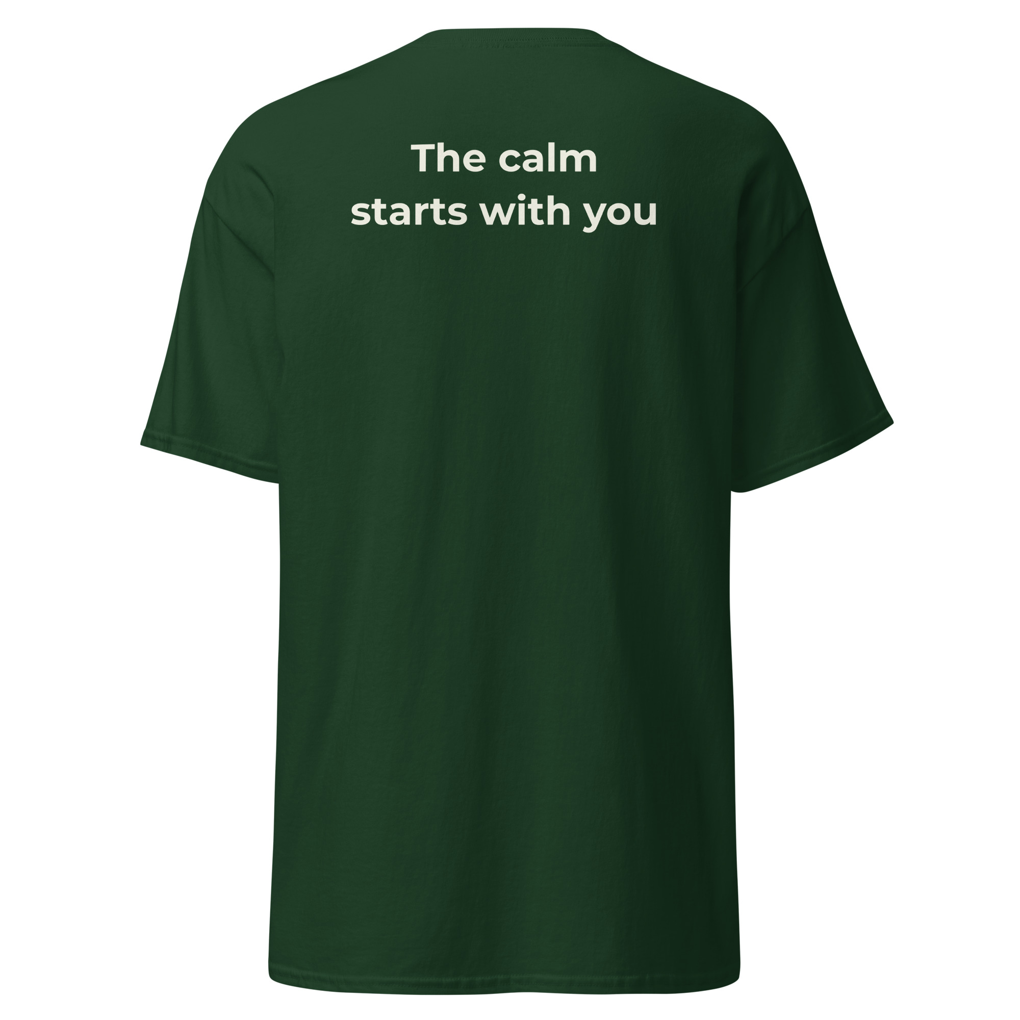 the calm starts with you – green & cream (unisex classic tee) the calm starts with you – green & cream (unisex classic tee)