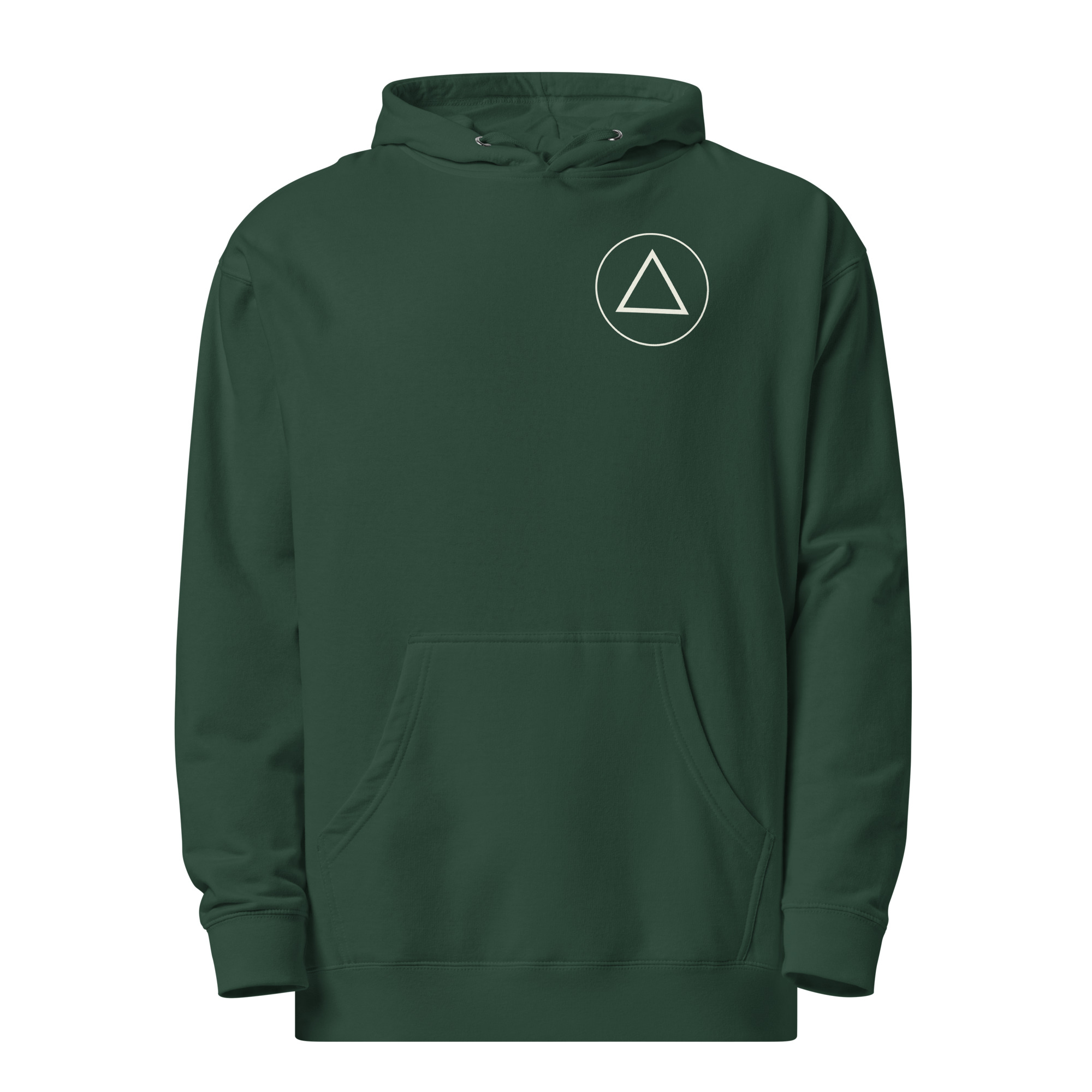 the calm symbol – green & cream (unisex midweight hoodie)