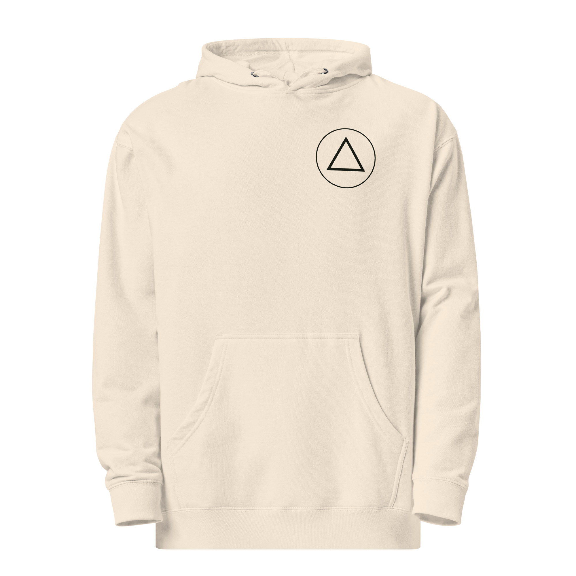 the calm symbol – cream & green (unisex midweight hoodie)