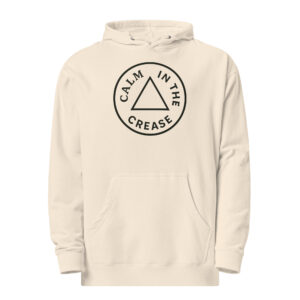 the calm classic – cream & green (unisex midweight hoodie)