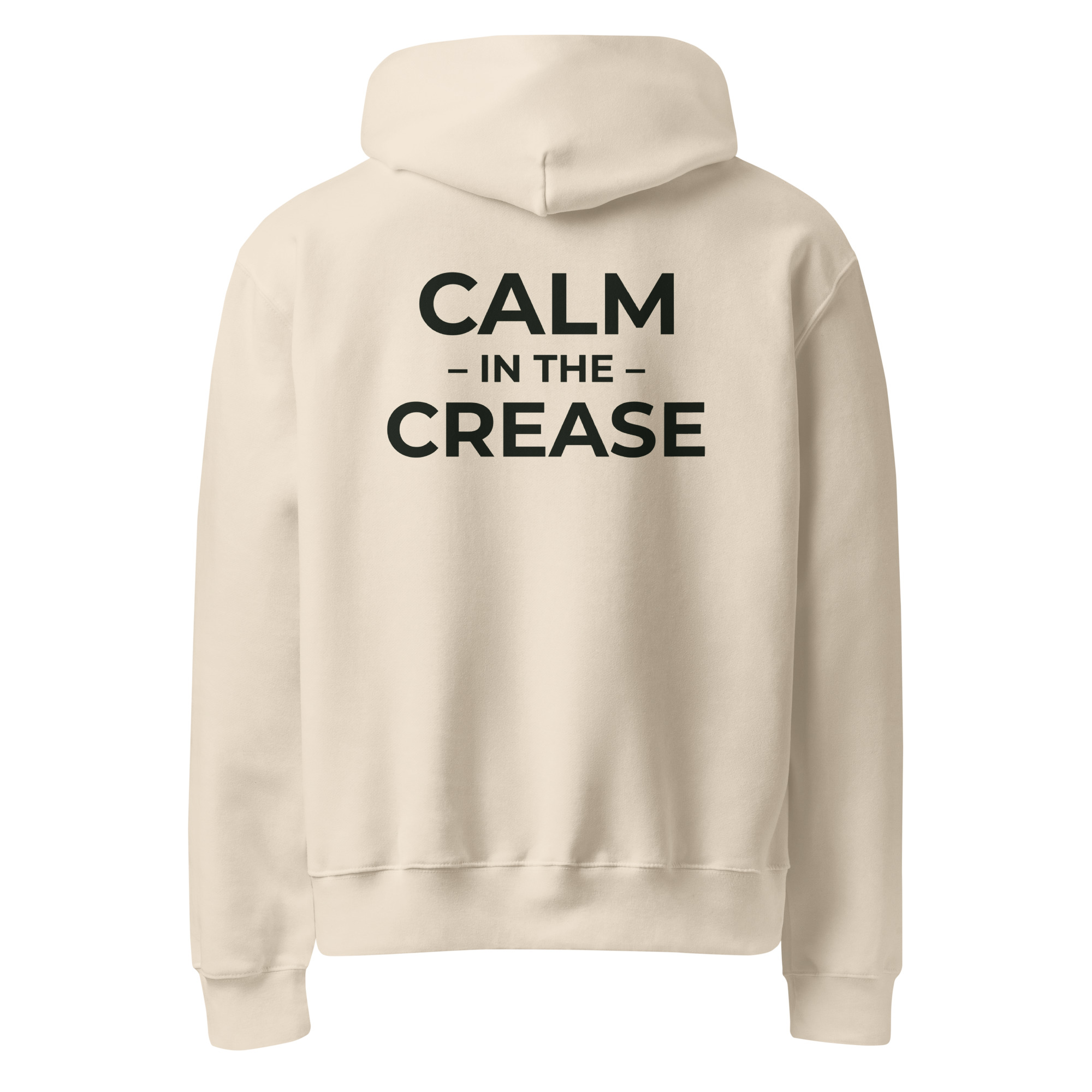 the calm symbol – cream & green (oversized heavyweight hoodie)