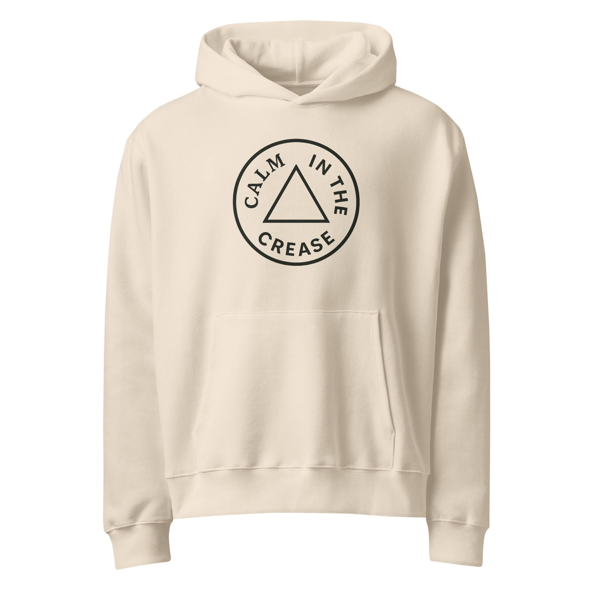 the calm classic – cream & green (oversized heavyweight hoodie)