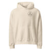 the calm symbol – cream & green (oversized heavyweight hoodie)