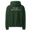 the calm starts with you – green & cream (oversized heavyweight hoodie)
