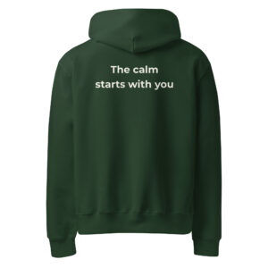 the calm starts with you – green & cream (oversized heavyweight hoodie)