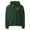 the calm symbol – green & cream (oversized heavyweight hoodie)