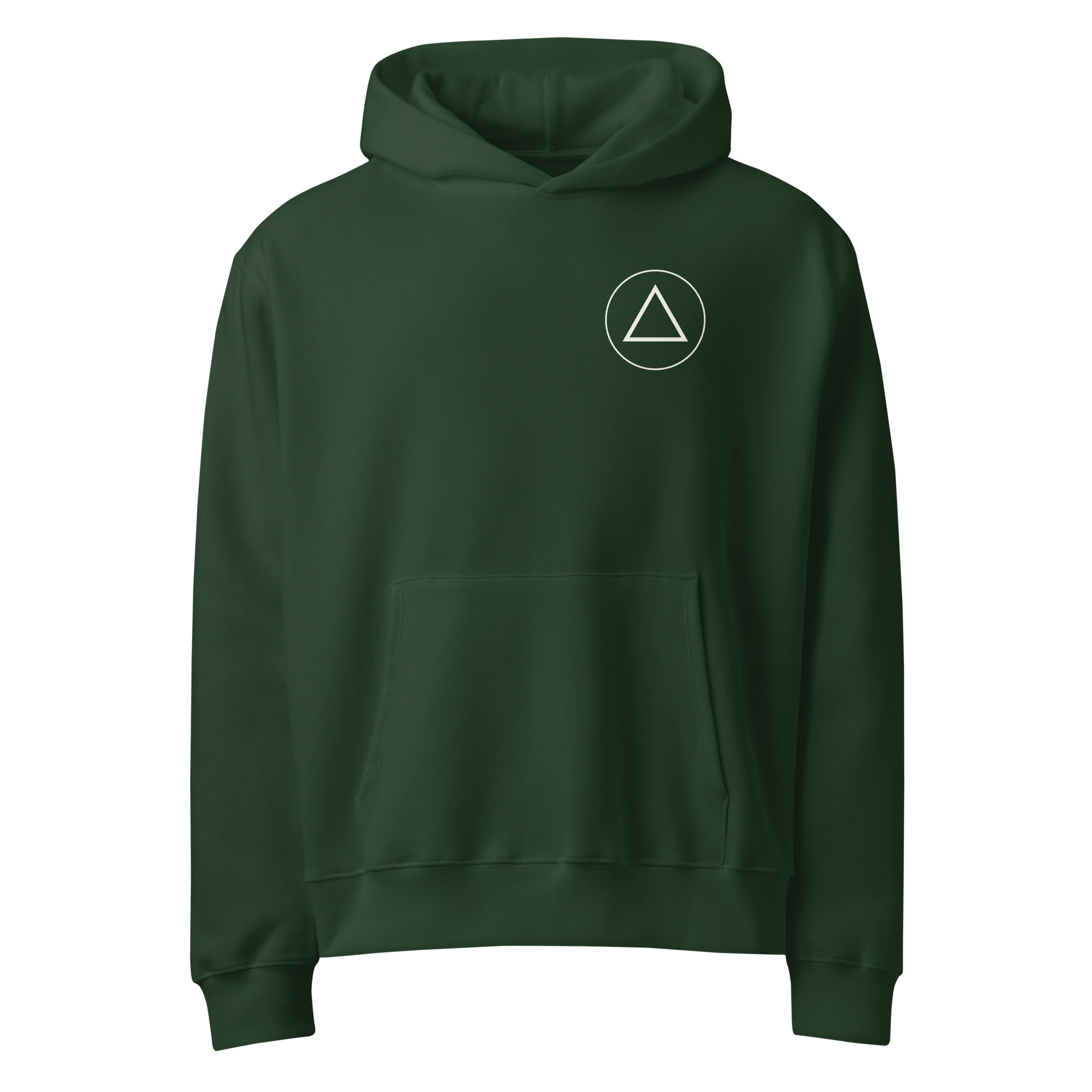 the calm symbol – green & cream (oversized heavyweight hoodie)