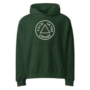 the calm classic – green & cream (oversized heavyweight hoodie)