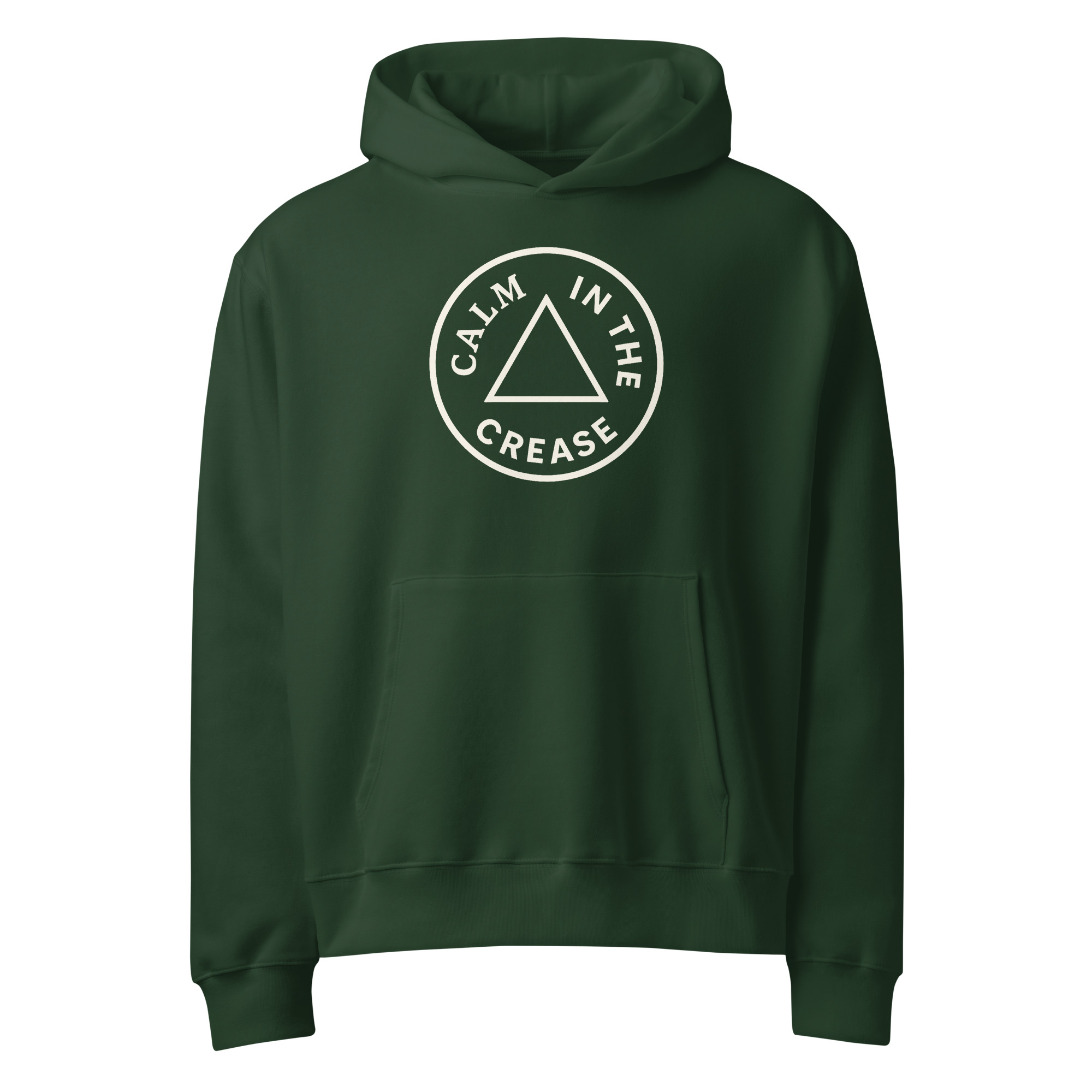 the calm classic – green & cream (oversized heavyweight hoodie)