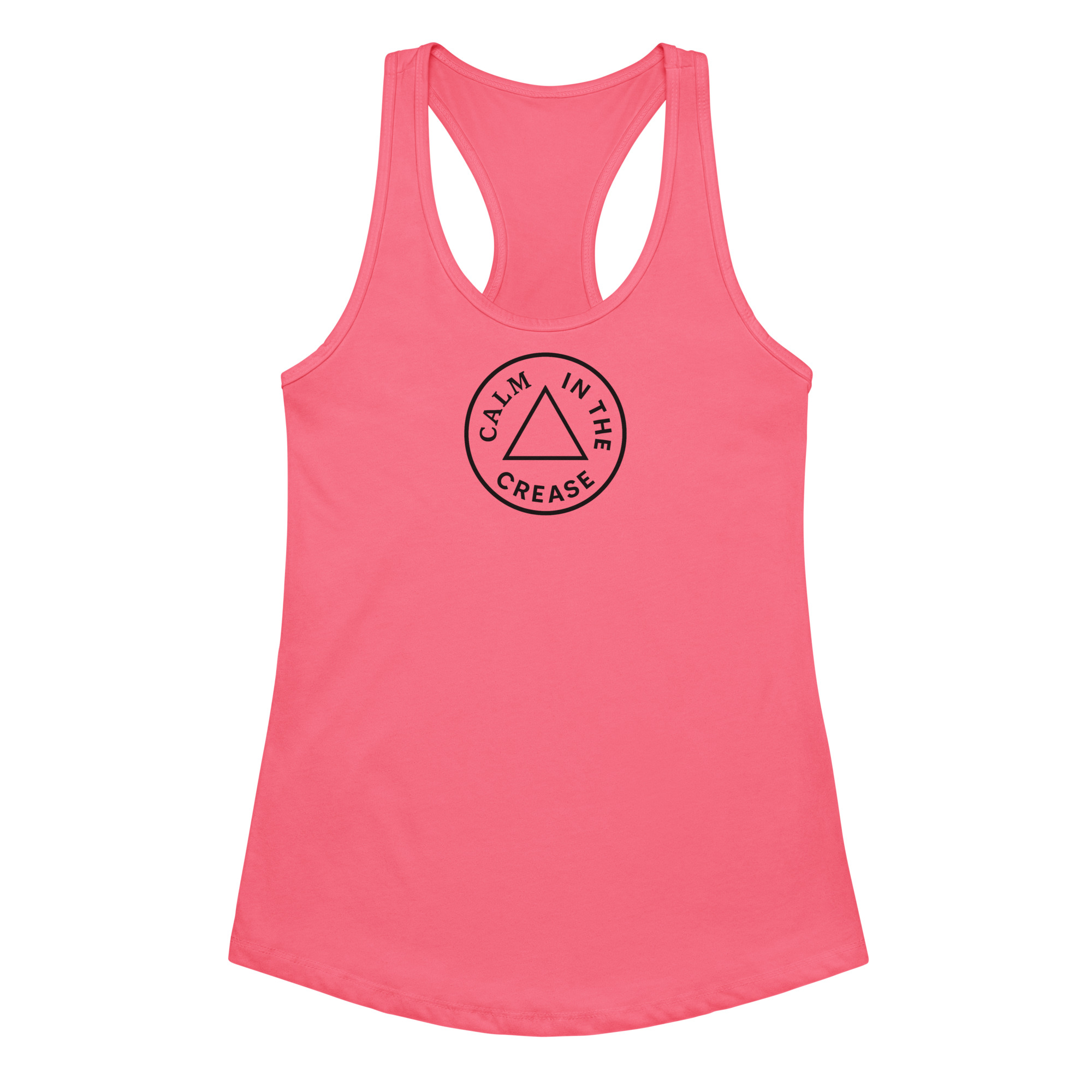 womens ideal racerback tank top hot pink front 6917ec1140848.webp