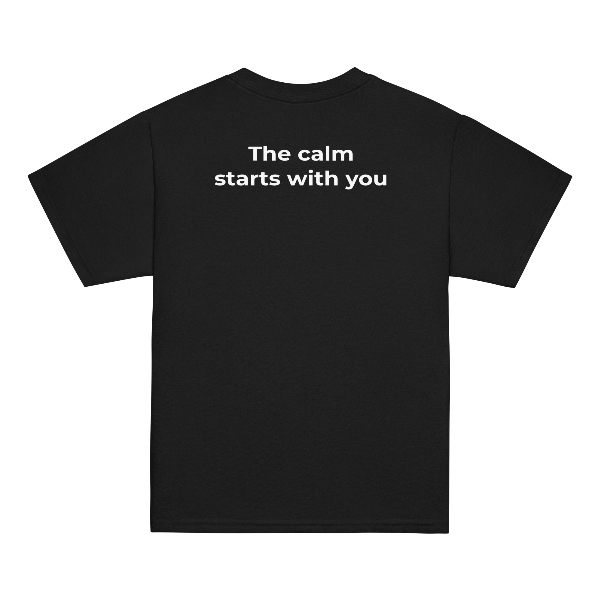 the calm starts with you – black (youth classic tee)