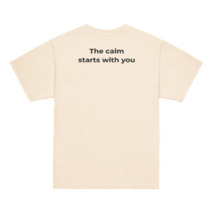the calm starts with you – cream & green (youth classic tee)
