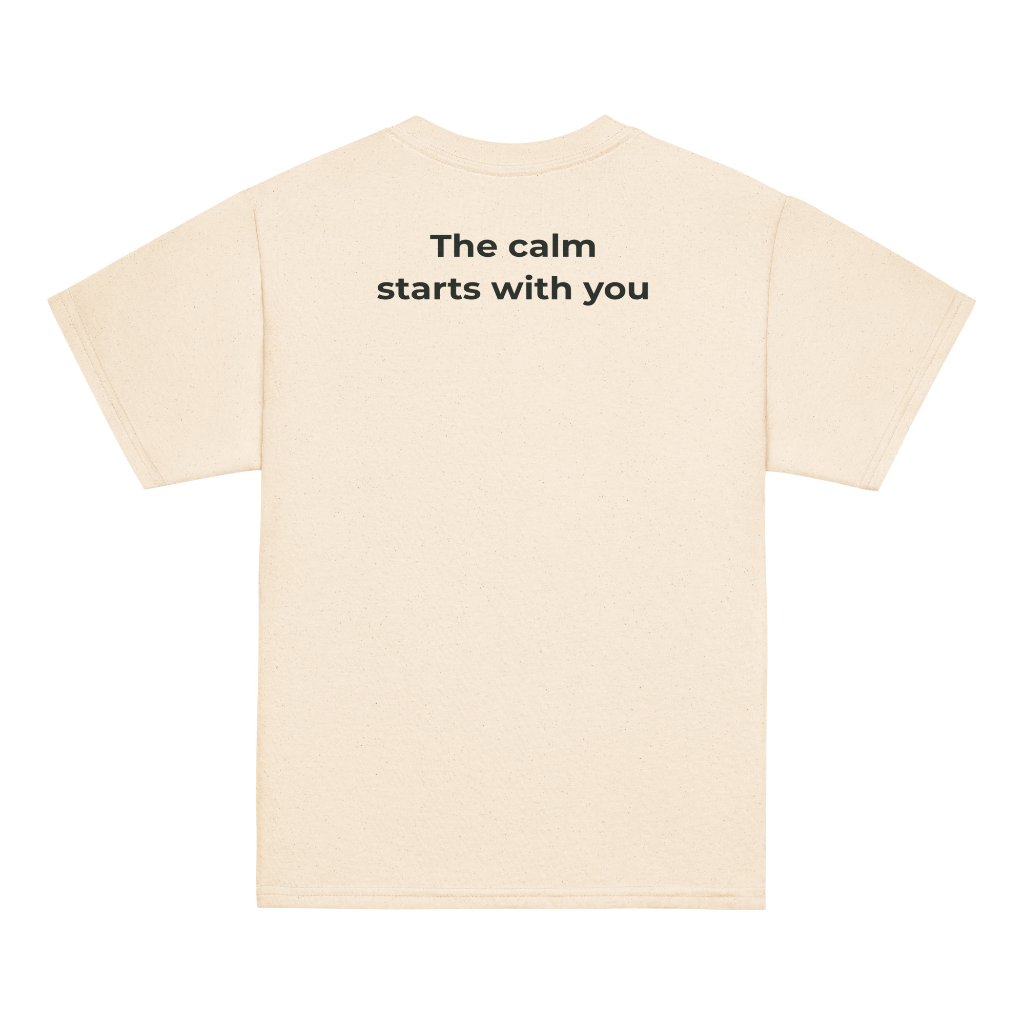 the calm starts with you – cream & green (youth classic tee)