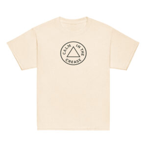 the calm classic – cream & green (youth classic tee)