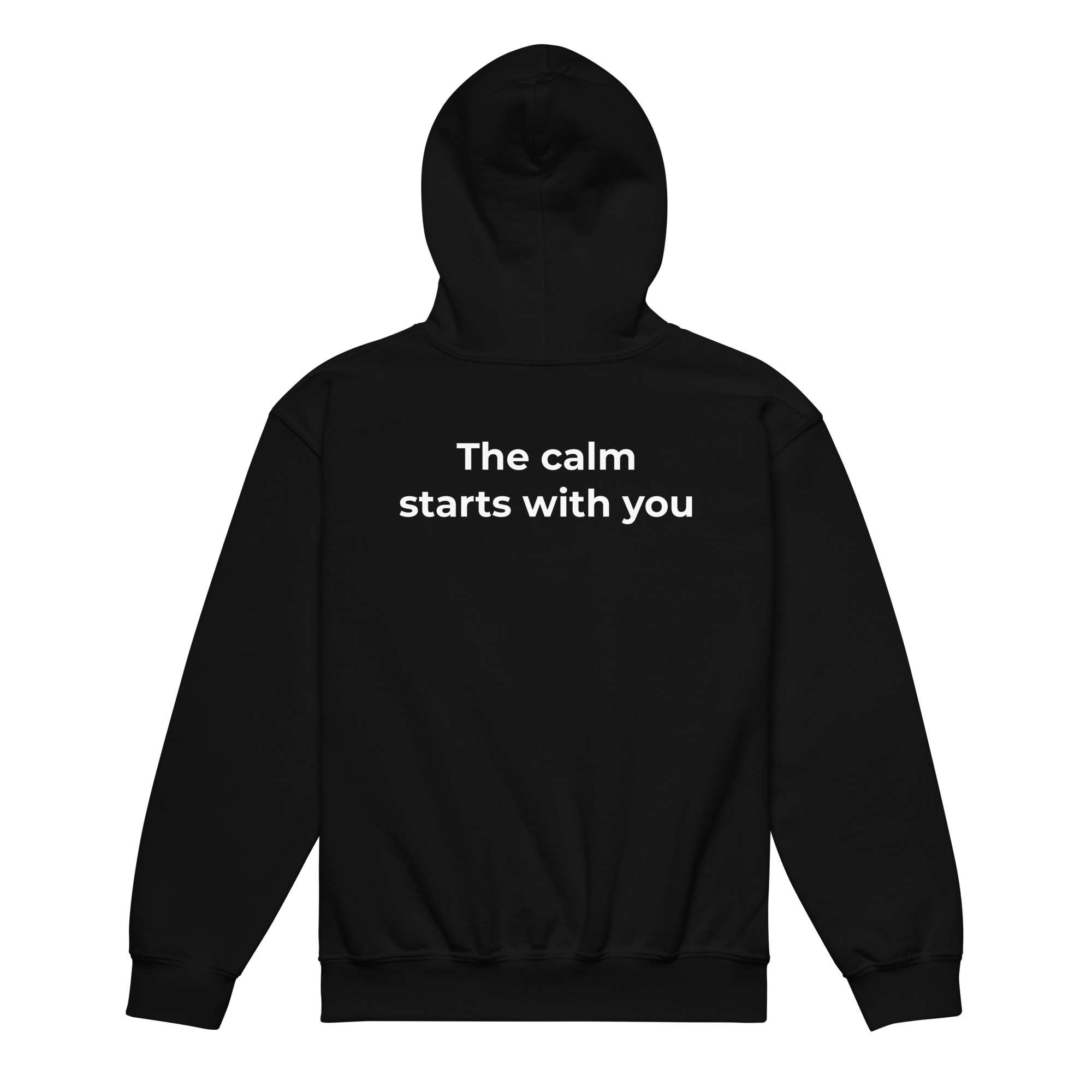 the calm starts with you – light text (youth heavy blend hoodie) the calm starts with you – light text (youth heavy blend hoodie)