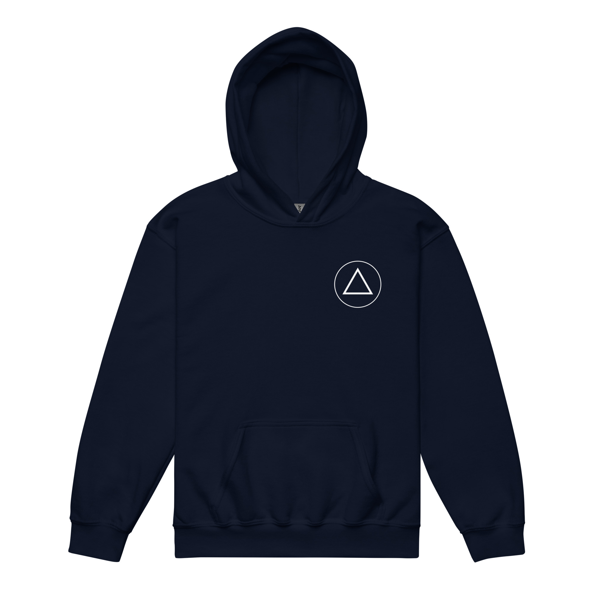 the calm symbol – light text (youth heavy blend hoodie)