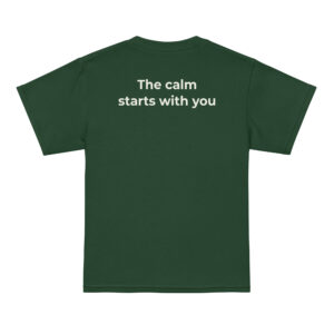 the calm starts with you – green & cream (youth t shirt)