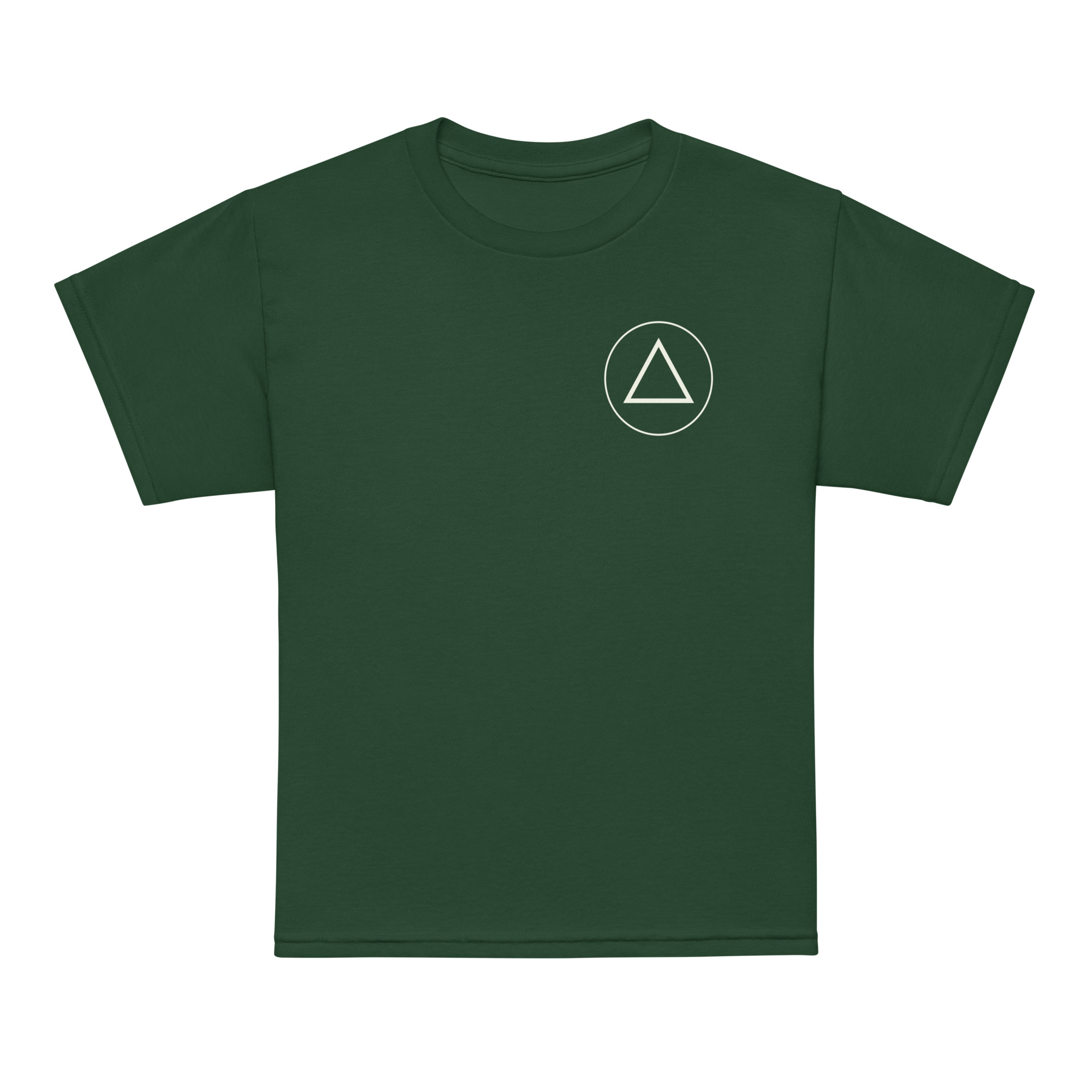 the calm symbol – green & cream (youth t shirt)